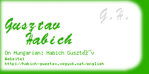 gusztav habich business card